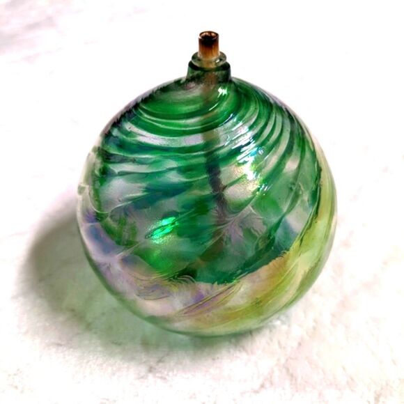 Other - Vintage 1980's Artisan Made Glass Blown Oil Candle